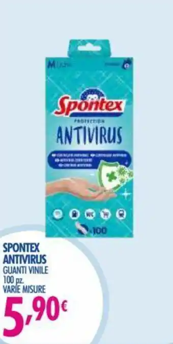 Acqua & Sapone Spontex Antivirus Guanti Vinile 100pz. varie misure offerta