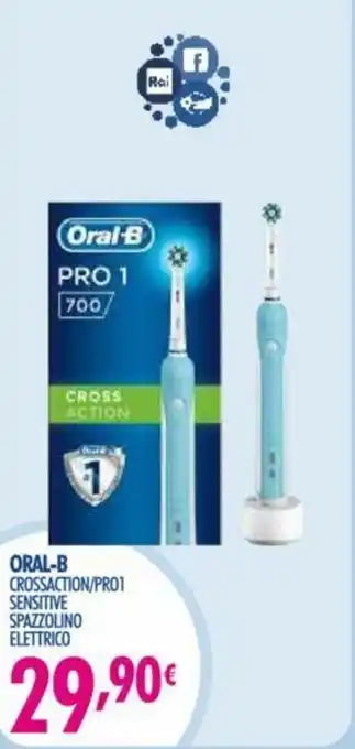 Acqua & Sapone Oral-B Crossaction/Pro1 Sensitive Spazzolini Elettrico offerta