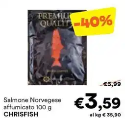 Unes Salmone Norvegese affumicato CHRISFISH offerta