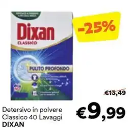 Unes Detersivo in polvere Classico DIXAN offerta
