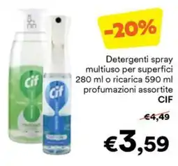 Unes Detergenti spray multiuso per superfici CIF offerta