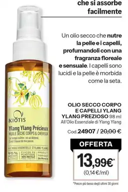 Stanhome Kiotis Olio secco corpo e capelli ylang ylang prezioso offerta