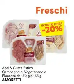 Unes Apri & Gusta Estivo, Campagnolo, Vegetariano o Piccante AMORETTI offerta