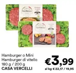 Unes Hamburger o Mini Hamburger di vitello offerta