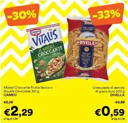 Unes Müesli Croccante Frutta Secca o Double Chocolate offerta