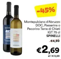 Unes Montepulciano d'Abruzzo DOC, Passerina o Pecorino Terre di Chieti IGT offerta