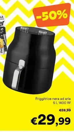Unes Friggitrice nera ad aria 1400w offerta
