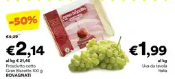 Unes Prosciutto cotto Gran Biscotto offerta