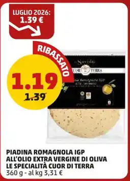 PENNY Piadina Romagnola IGP all’olio extra vergine di oliva Le Specialità Cuor di Terra offerta