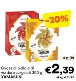 Unes Gyoza di pollo o di verdure surgelati YAMASUKI offerta