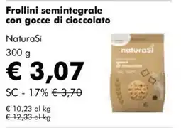 NaturaSì Frollini semintegrale con gocce di cioccolato NaturaSi offerta