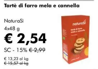 Tartè di farro mela e cannella NaturaSi