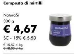 NaturaSì Composta di mirtilli NaturaSi offerta