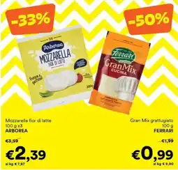 Unes Mozzarella fior di latte ARBOREA offerta