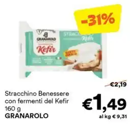 Unes Stracchino Benessere con fermenti del Kefir GRANAROLO offerta