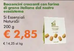 NaturaSì Bocconcini croccanti con farina di grano italiano dal nostro ecosistema Si Essenziali NaturaSi offerta