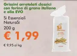 NaturaSì Grissini arrotolati classici Si Essenziali NaturaSi offerta
