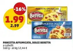 PENNY Pancetta affumicata, dolce Beretta offerta