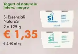 NaturaSì Yogurt al naturale intero, magro Si Essenziali NaturaSi offerta