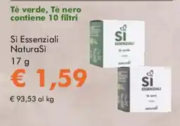 NaturaSì Tè verde, Tè nero NaturaSi offerta