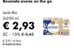 NaturaSì Isola Bio bevanda avena on the go offerta