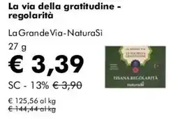 NaturaSì La via della gratitudine - regolarità La Grande Via - NaturaSi offerta