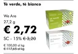 NaturaSì We Are Tè verde, tè bianco offerta