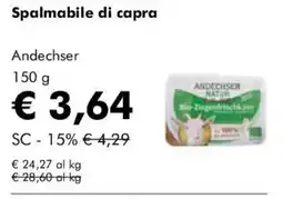 NaturaSì Spalmabile di capra Andechser offerta