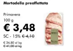 NaturaSì Mortadella preaffettata Primavera offerta