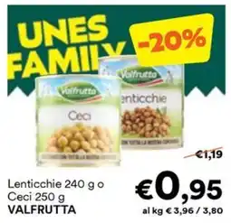 Unes Lenticchie Ceci Valfrutta offerta