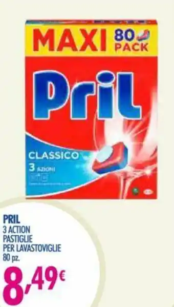 Acqua & Sapone Pril 3 Action Pastiglie per Lavastoviglie 80pz. offerta
