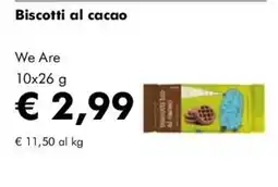 NaturaSì Biscotti al cacao We Are offerta