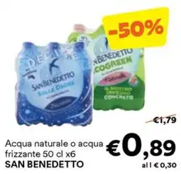 Unes Acqua naturale o acqua frizzante San Benedetto offerta