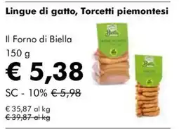 NaturaSì Lingue di gatto, Torcetti piemontesi offerta