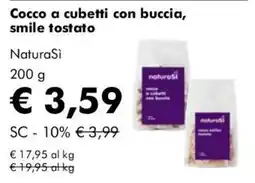 NaturaSì Cocco a cubetti con buccia, smile tostato NaturaSi offerta