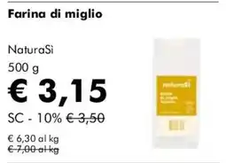 NaturaSì Farina di miglio NaturaSi offerta