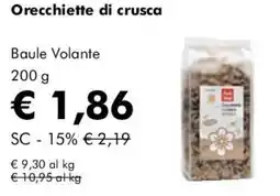 NaturaSì Orecchiette di crusca Baule Volante offerta