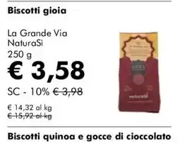 NaturaSì Biscotti gioia La Grande Via NaturaSi offerta