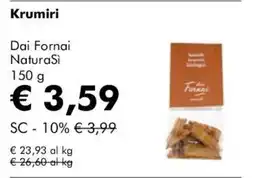 NaturaSì Krumiri Dai Fornai NaturaSi offerta