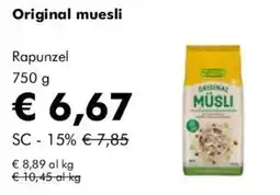NaturaSì Rapunzel Original muesli offerta