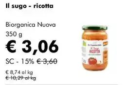 NaturaSì Il sugo - ricotta Biorganica Nuova offerta