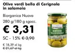 NaturaSì Olive verdi bella di Cerignola in salamoia Biorganica Nuova offerta