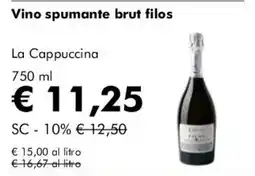 NaturaSì Vino spumante brut filos La Cappuccina offerta