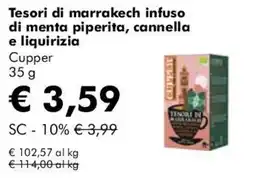 NaturaSì Tesori di marrakech infuso di menta piperita, cannella e liquirizia Copper offerta