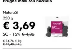 NaturaSì Prugne maxi con nocciolo NaturaSi offerta