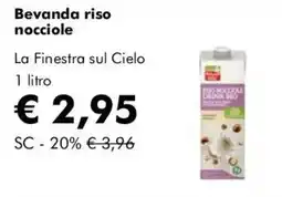 NaturaSì Bevanda riso nocciole La Finestra sul Cielo offerta