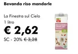 NaturaSì Bevanda riso mandorle La Finestra sul Cielo offerta