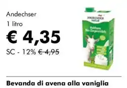 NaturaSì Andechser Bevanda di avena alla vaniglia offerta