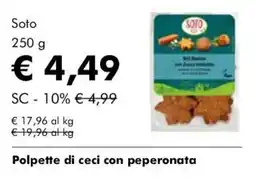 NaturaSì Soto Polpette di ceci con peperonata offerta
