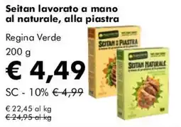 NaturaSì Seitan lavorato a mano al naturale, alla piastra Regina Verde offerta